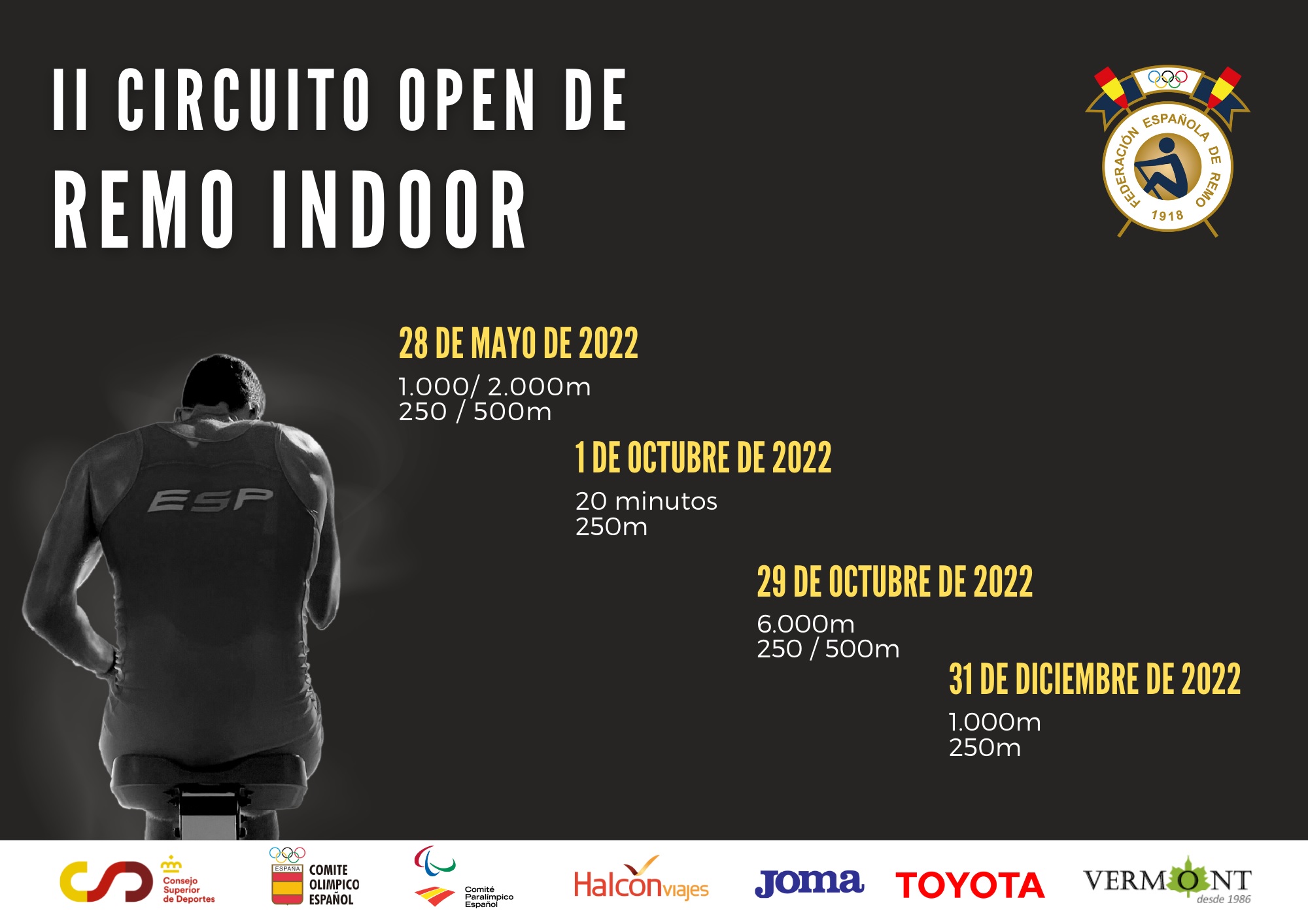 Dominio del navarro Alberto Fern&aacute;ndez en la 3&ordf; prueba del II Circuito Open Remo Indoor